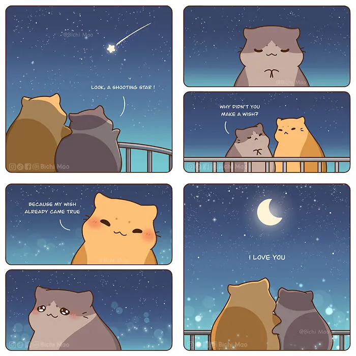 30 Heartwarming Cartoons By Olive Yong Featuring Chubby Cats Dealing With Everyday Challenges (New Pics)