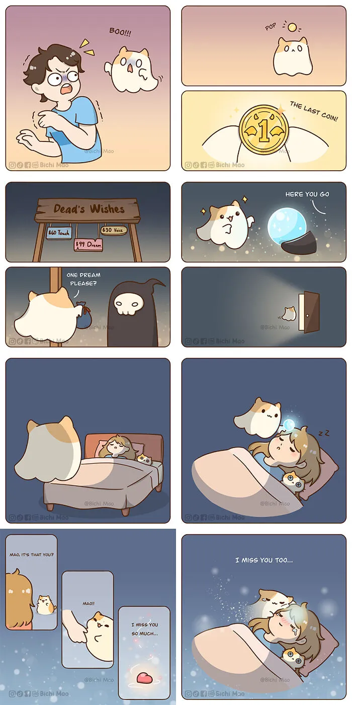 30 Heartwarming Cartoons By Olive Yong Featuring Chubby Cats Dealing With Everyday Challenges (New Pics)