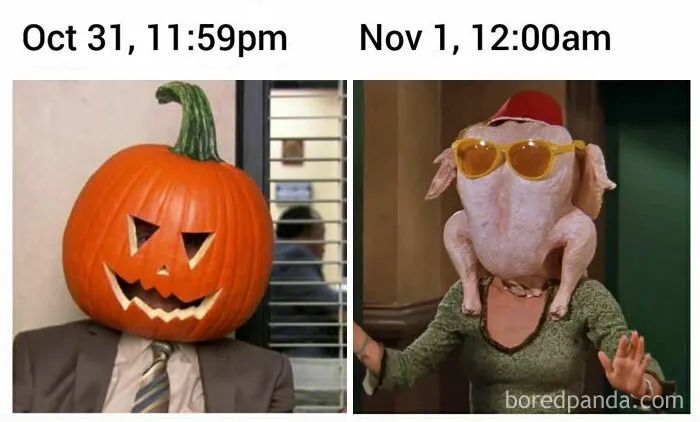 From Pumpkinhead to Turkeyhead Real Quick