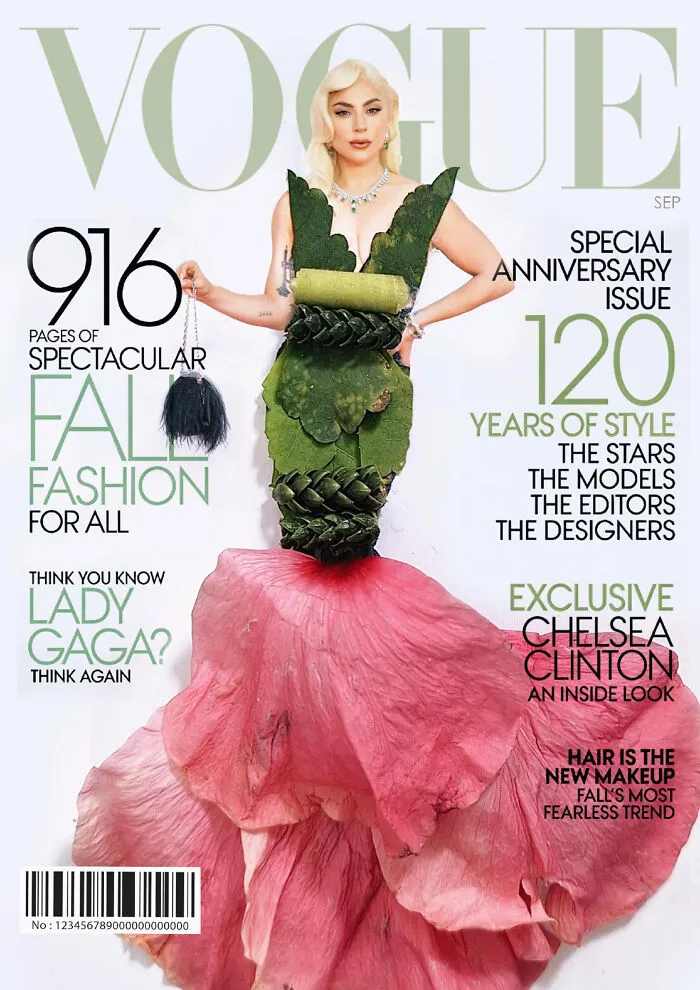 Creative Spin On Magazine Covers: 16 Outfits That I Styled With Flowers And Vegetables