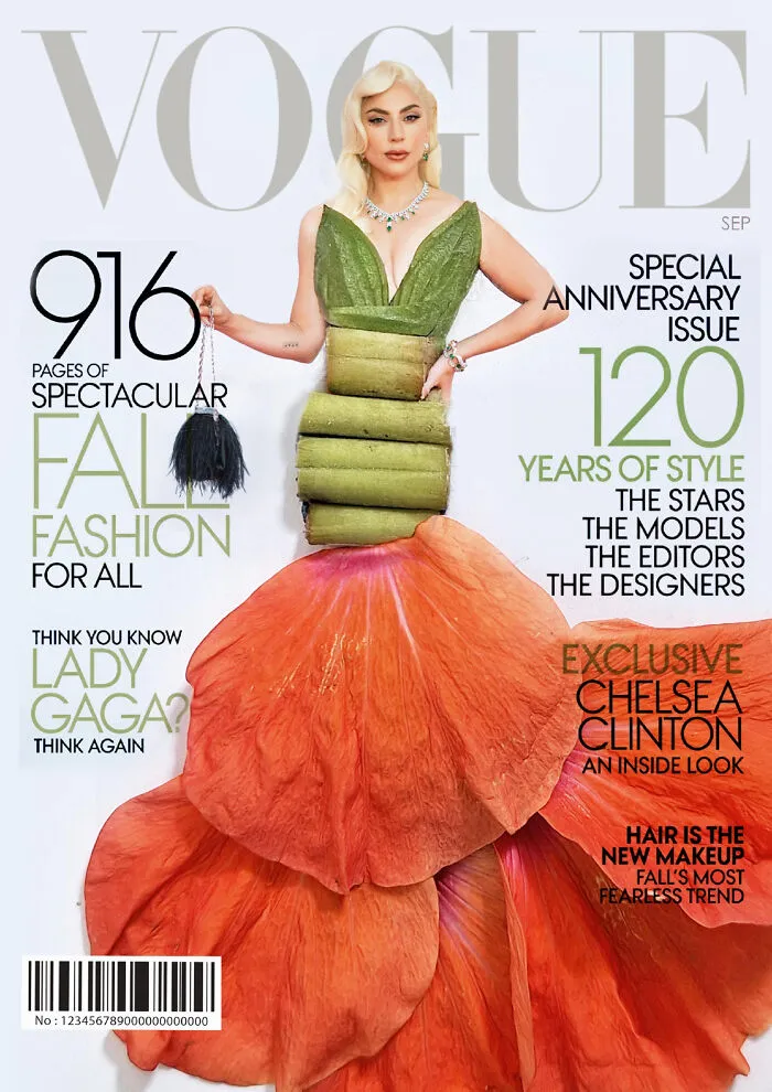 Creative Spin On Magazine Covers: 16 Outfits That I Styled With Flowers And Vegetables