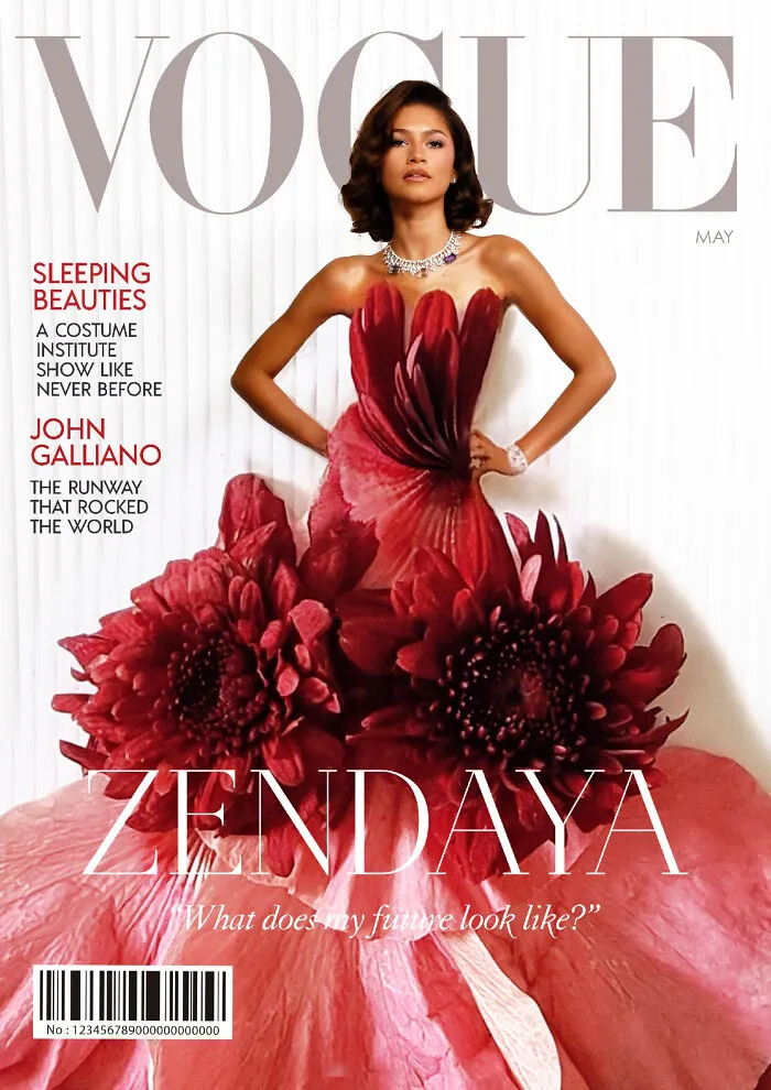Creative Spin On Magazine Covers: 16 Outfits That I Styled With Flowers And Vegetables