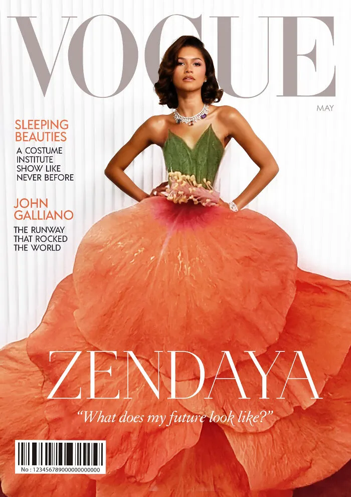 Creative Spin On Magazine Covers: 16 Outfits That I Styled With Flowers And Vegetables
