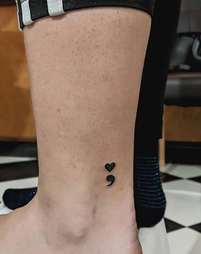 Semicolon With Heart