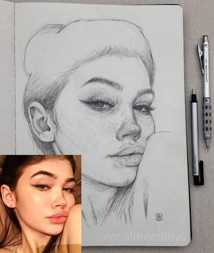 This Artist Transforms Simple Sketches Into Photorealistic Faces (20 Pics)