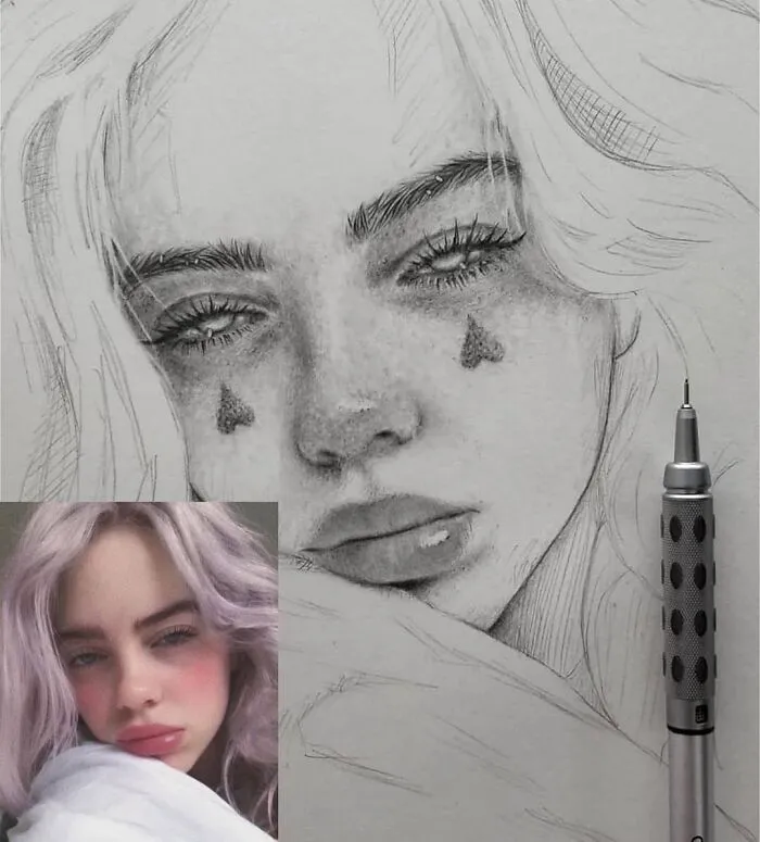 This Artist Transforms Simple Sketches Into Photorealistic Faces (20 Pics)