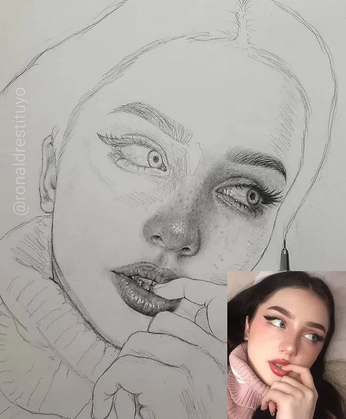 This Artist Transforms Simple Sketches Into Photorealistic Faces (20 Pics)