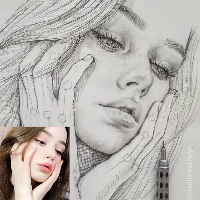 This Artist Transforms Simple Sketches Into Photorealistic Faces (20 Pics)