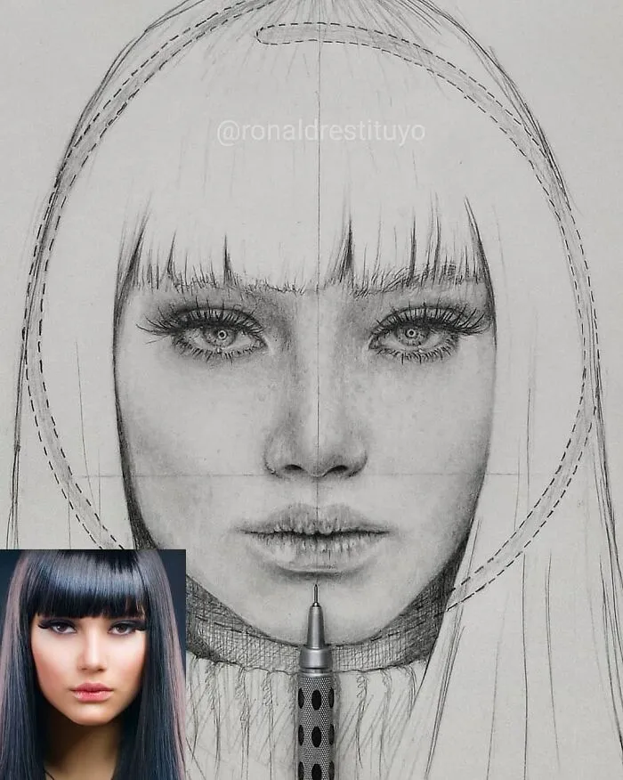 This Artist Transforms Simple Sketches Into Photorealistic Faces (20 Pics)