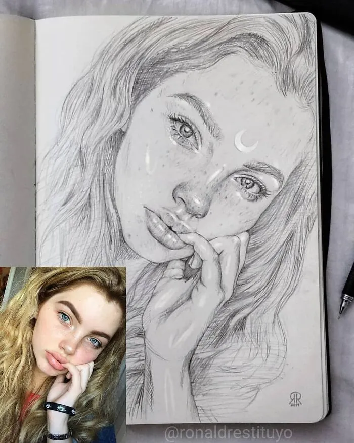 This Artist Transforms Simple Sketches Into Photorealistic Faces (20 Pics)