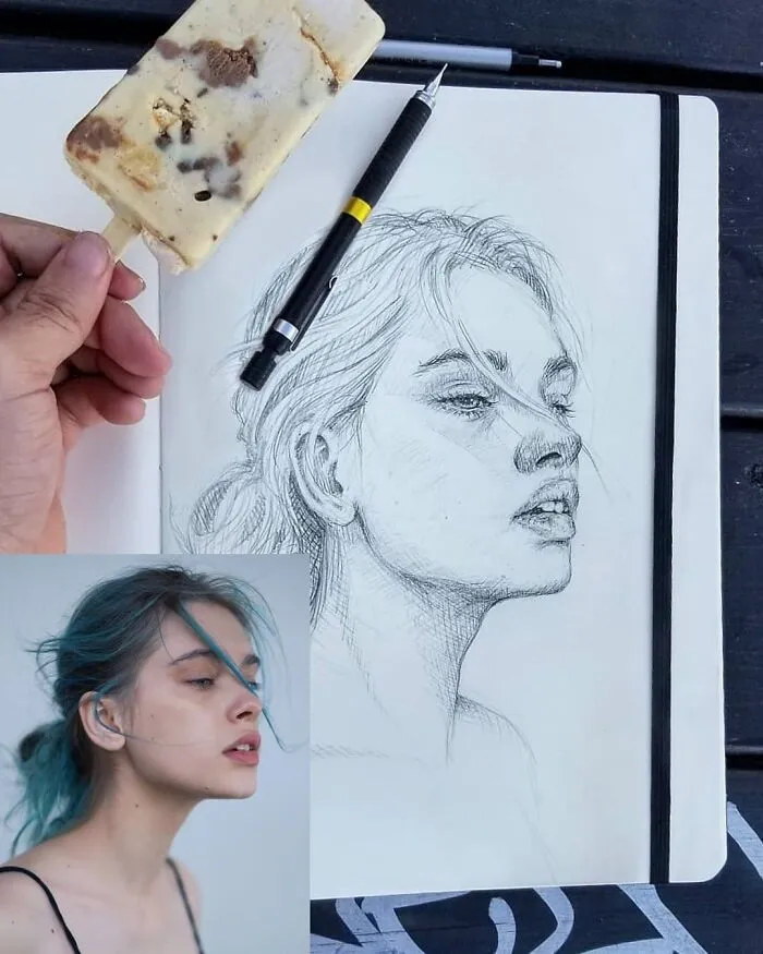 This Artist Transforms Simple Sketches Into Photorealistic Faces (20 Pics)