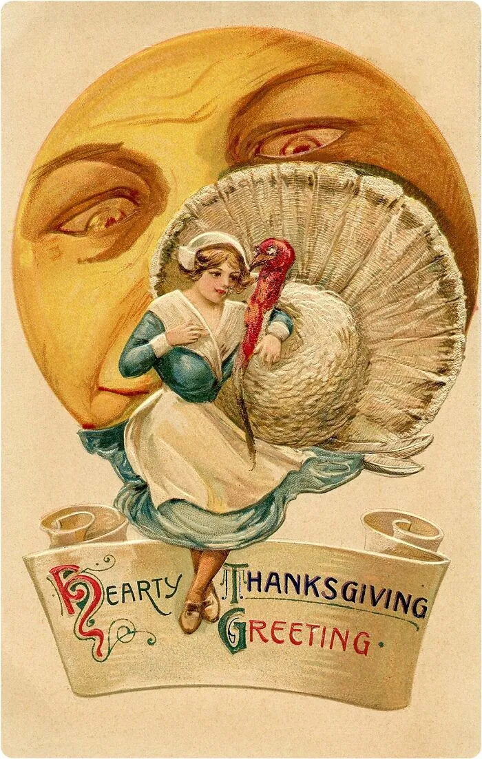 34 Pretty, Amusing And Simply Weird Thanksgiving Postcards From The Past