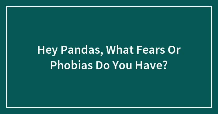 Hey Pandas, What Fears Or Phobias Do You Have? (Closed)