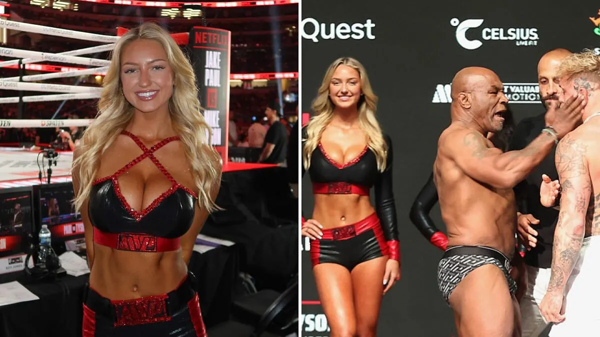 "Best $60 Million Act Ever!": Jake Paul-Mike Tyson Fight's Ring Girl Opens Up On "Staged" Rumors