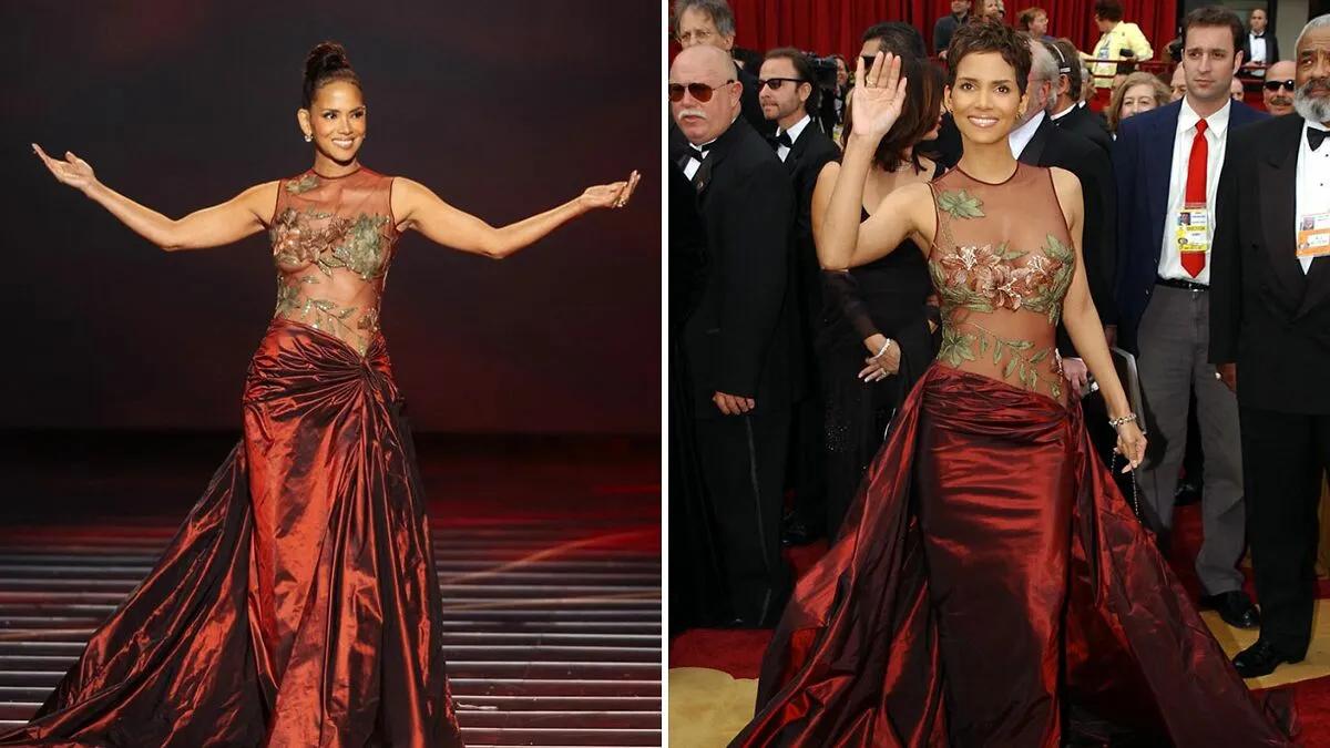 Halle Berry Sparks Debate By Slipping Back Into 2002 Dress She Won An Oscar In: “Cuter Back Then”