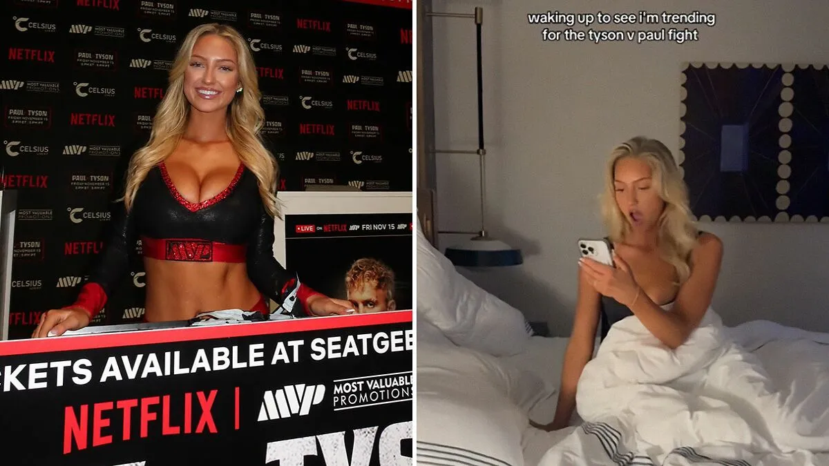 "The Simps Have Spoken": Ring Girl Sydney Thomas Reacts To Going Viral After Paul Vs Tyson Fight