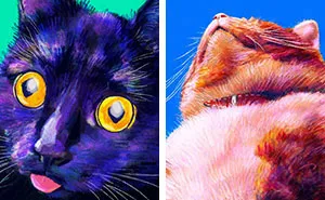 My Colorful Cat Portraits That Highlight Their Irresistible Charm (17 Pics)