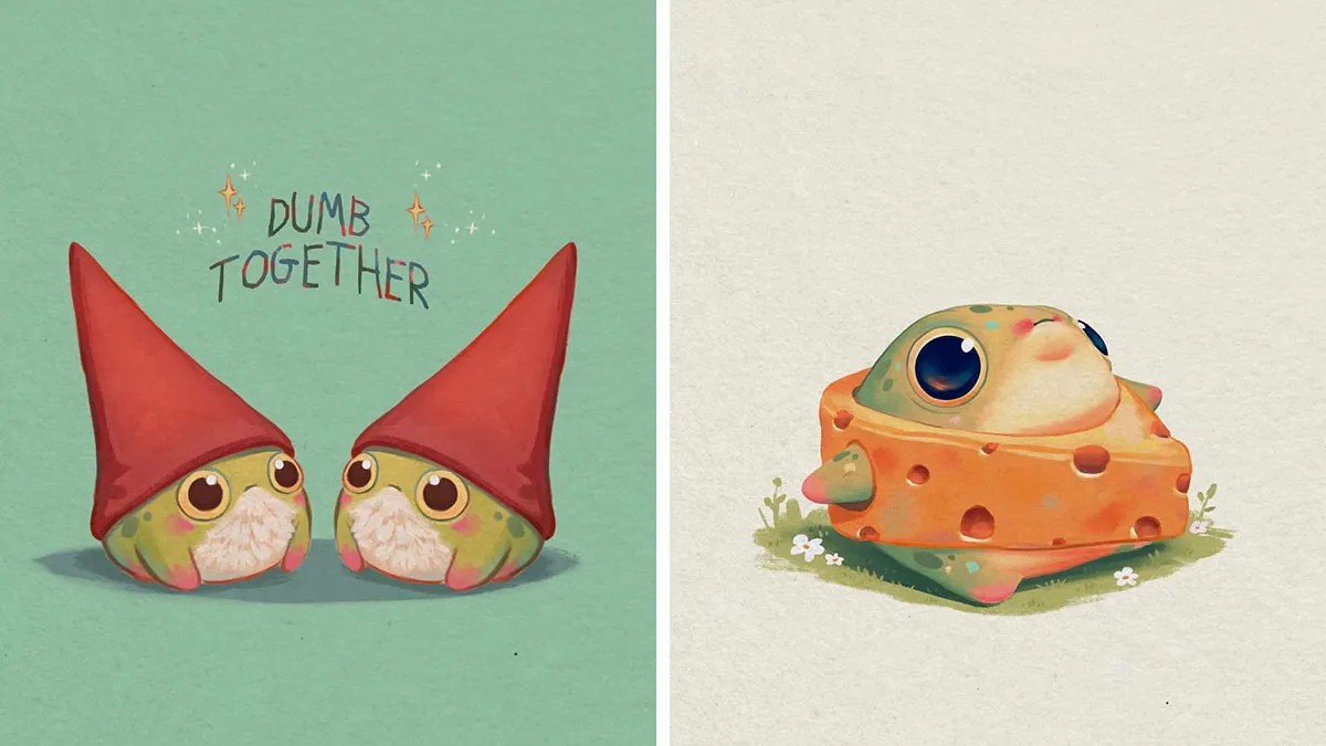 30 Wholesome Frog Illustrations By Lucracia Ray