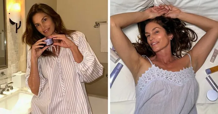 "58 And Still Looks Fantastic": Cindy Crawford Embraces Natural Look As She Poses In Bed