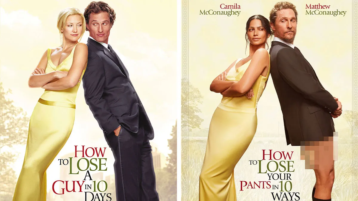Matthew McConaughey Goes Pantless In Racy Recreation Of 'How To Lose A Guy In 10 Days' Poster