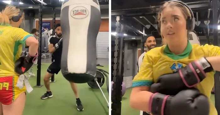 "Male Privilege": Man Interrupts Woman At The Gym To Use Punching Bag Himself, Sparks Outrage