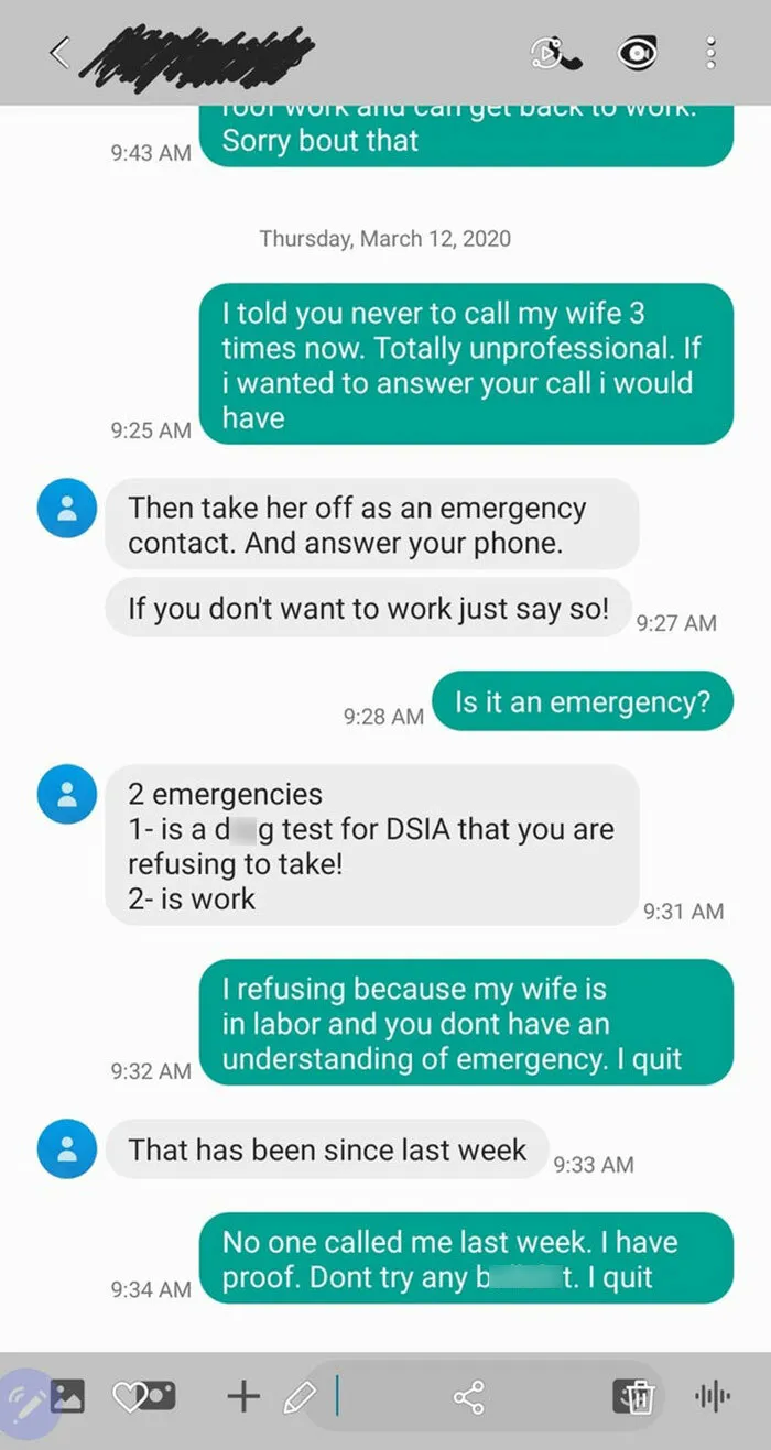 Workers That Took Back Control Share Their Career-Ending Texts (New Pics)