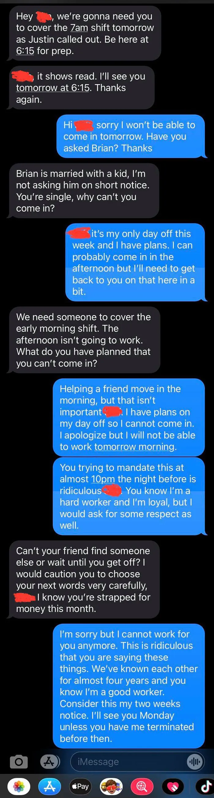 Workers That Took Back Control Share Their Career-Ending Texts (New Pics)