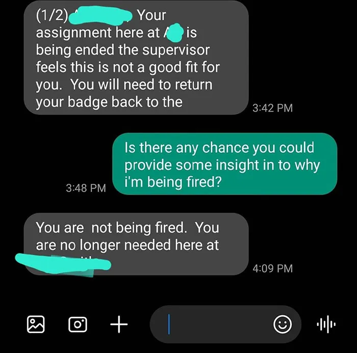 Workers That Took Back Control Share Their Career-Ending Texts (New Pics)