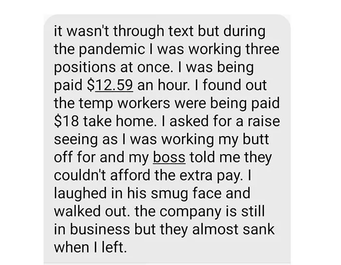 Workers That Took Back Control Share Their Career-Ending Texts (New Pics)