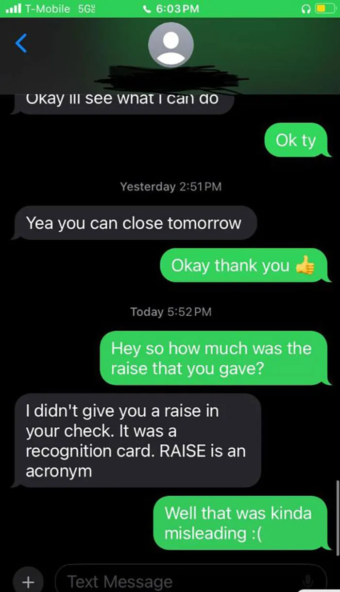 Workers That Took Back Control Share Their Career-Ending Texts (New Pics)