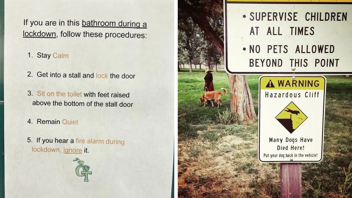30 Terrifying Signs That Had No Business Being This Scary (New Pics)