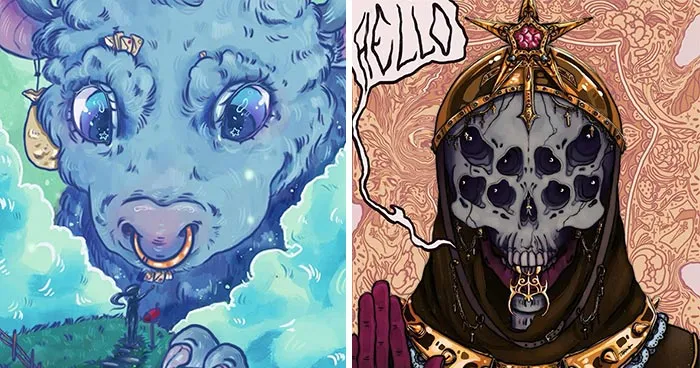 Artist Combines Dark Undertones With Cute Elements To Create Unique, Detailed Artwork (33 Pics)