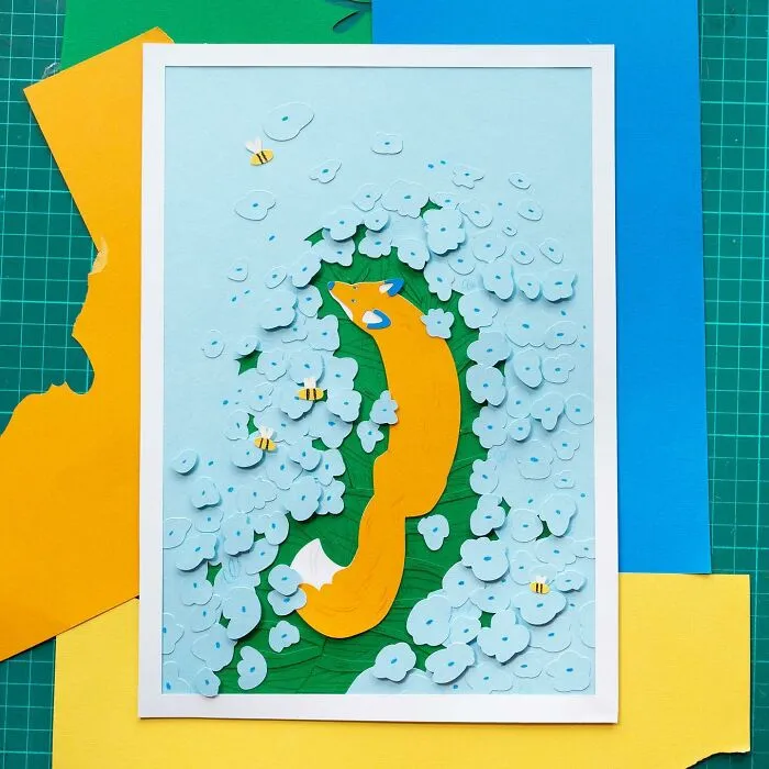 30 Colorful Layered Paper Illustrations By Sarah Capon
