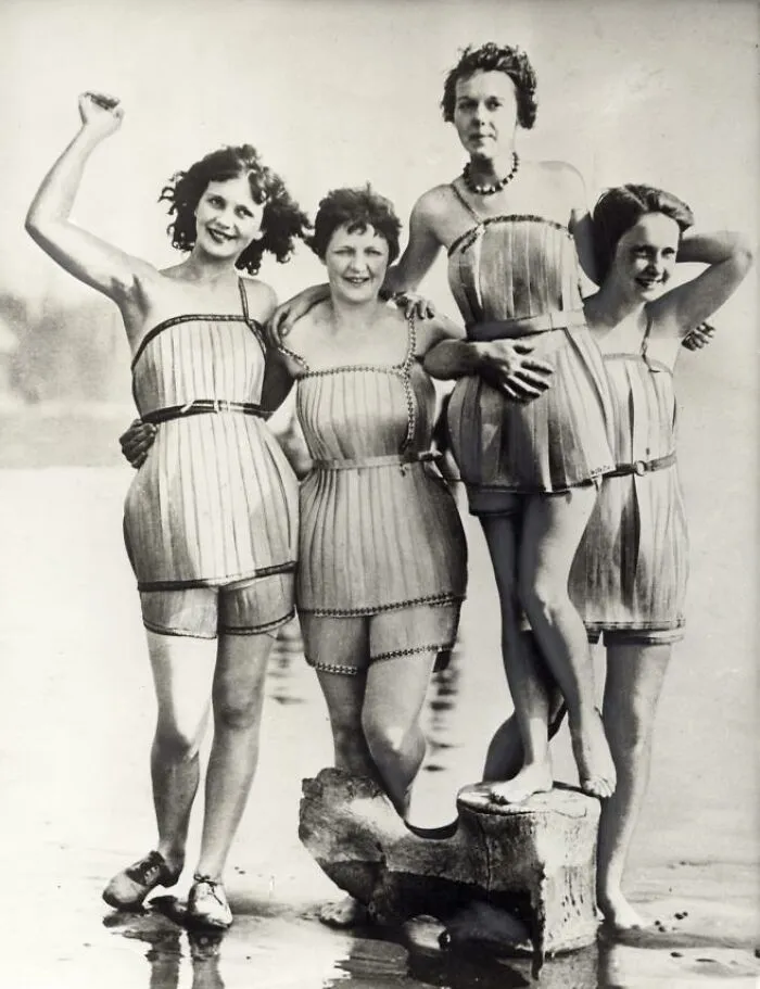 Wooden Bathing Suits, Supposed To Make Swimming A Lot Easier. Haquian, Washington, United States, 1929