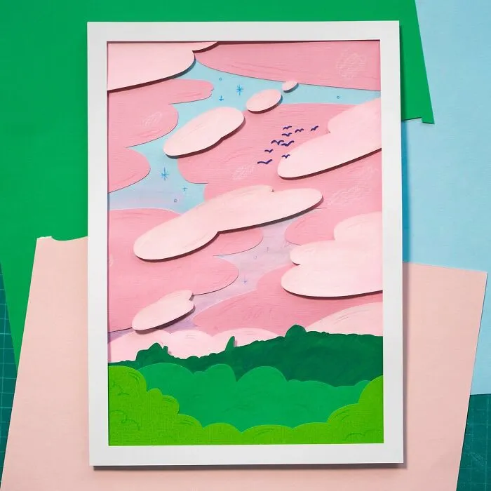 30 Colorful Layered Paper Illustrations By Sarah Capon