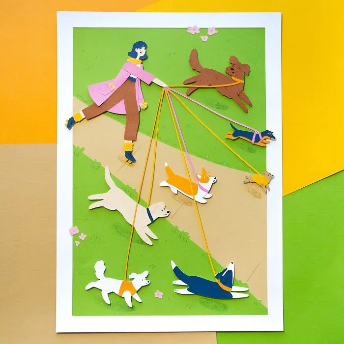 30 Colorful Layered Paper Illustrations By Sarah Capon