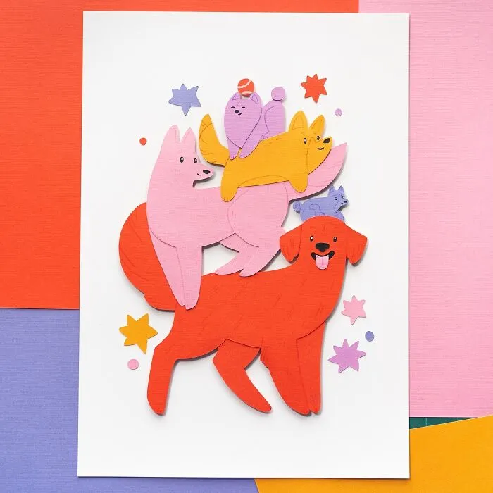 30 Colorful Layered Paper Illustrations By Sarah Capon