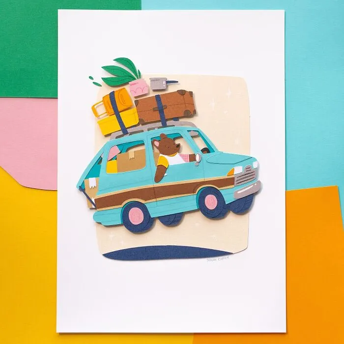 30 Colorful Layered Paper Illustrations By Sarah Capon