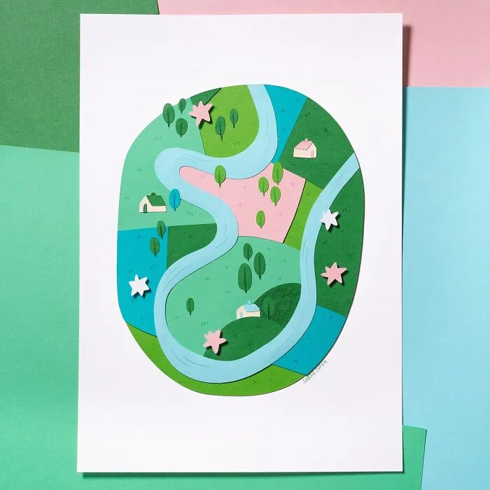 30 Colorful Layered Paper Illustrations By Sarah Capon