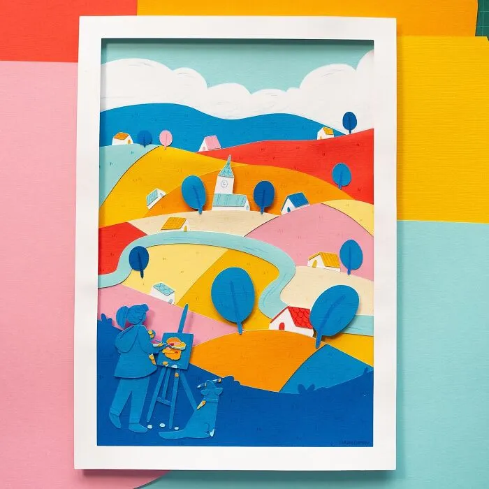 30 Colorful Layered Paper Illustrations By Sarah Capon