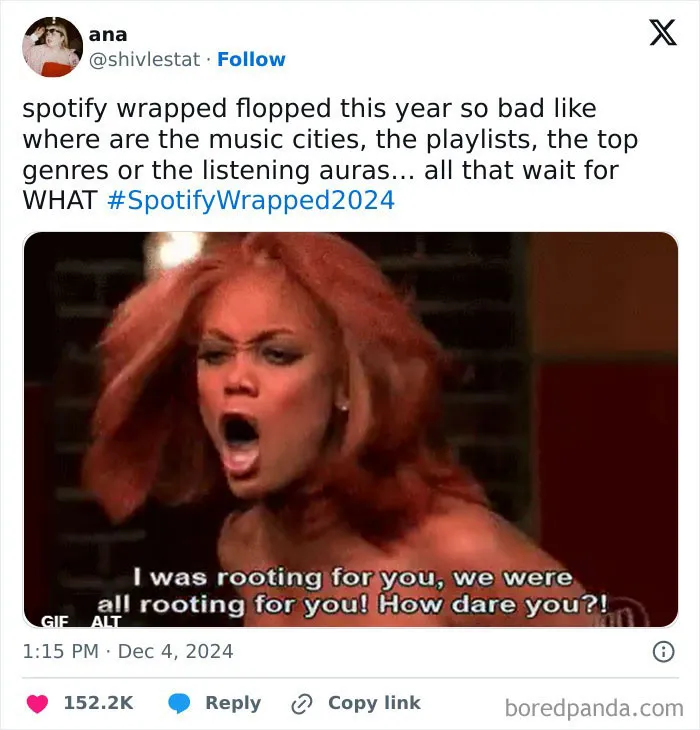 Spotify Wrapped 2024 Finally Drops And Folks Can’t Stop Sharing Their Disappointment (33 Reactions)