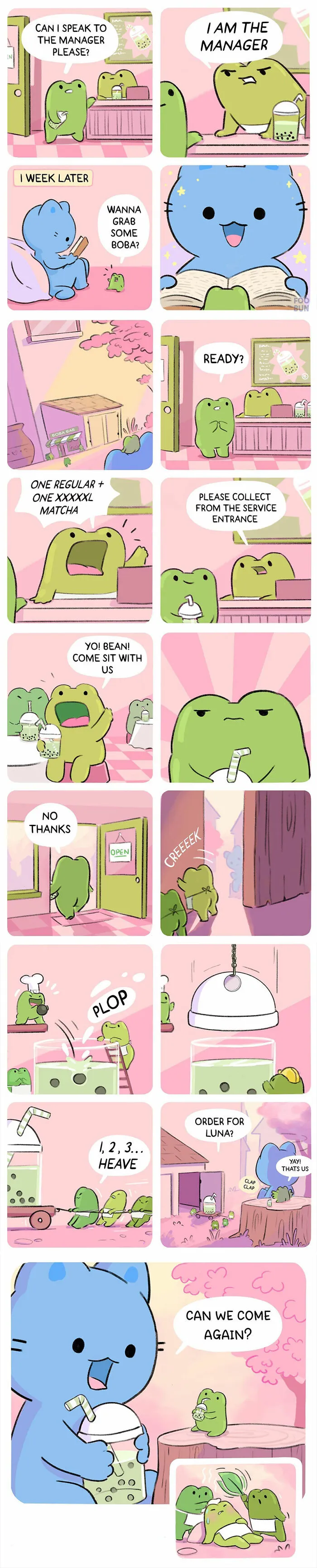 Here Are 31 ‘Foo Bun’ Comics About The Sweet Friendship Between A Cat And A Frog