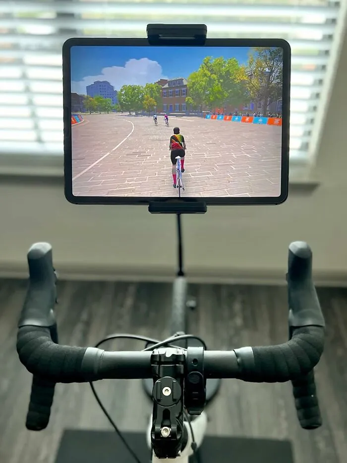 This <a Style="Display:inline;" Href="Https://Www.amazon.com/Tablet-Floor-Stand-Adjustable-Compatible/Dp/B0894n579v?ie=utf8&th=1&linkcode=ll1&tag=bppony-20&linkid=f190893542725a9fc9c82708f77ee648&language=en_us&ref_=as_li_ss_tl" Target="_blank"><span Style="Font: Inherit; Color: #d74b1f;"> iPad Floor Stand</Span> Keeps The Digital Details In Check, Freeing Up The Antisocial Cyclist To Focus On Their Pedaling Pleasure