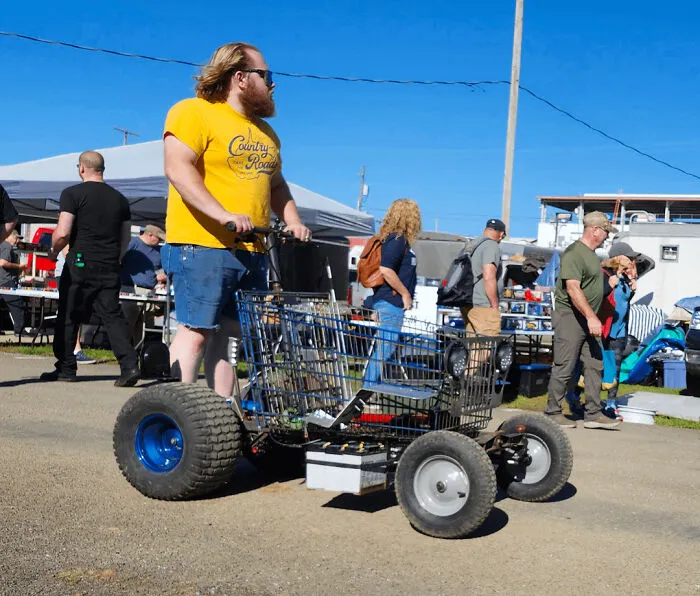 King Of The Flea Market Atop His Chariot