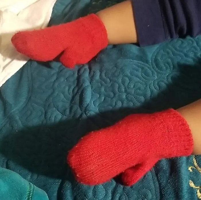 I Thought I Had Put Socks On My Son This Morning. Turns Out They Were Gloves. My Mother In Law Sent Me This