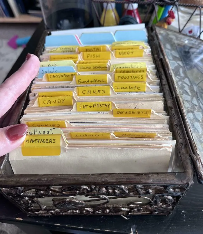 Just Inherited My Grandmother’s Recipe Box And I Don’t Know Where To Start! These Stretch Back To The 40s And Have Handwritten Notes And Additions. Give Me A Section And I’ll Post The Most Interesting Recipes