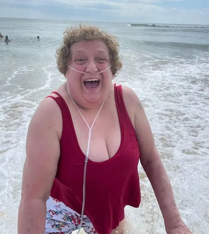 My 64 Year Old Mother-In-Law's First Time In The Ocean