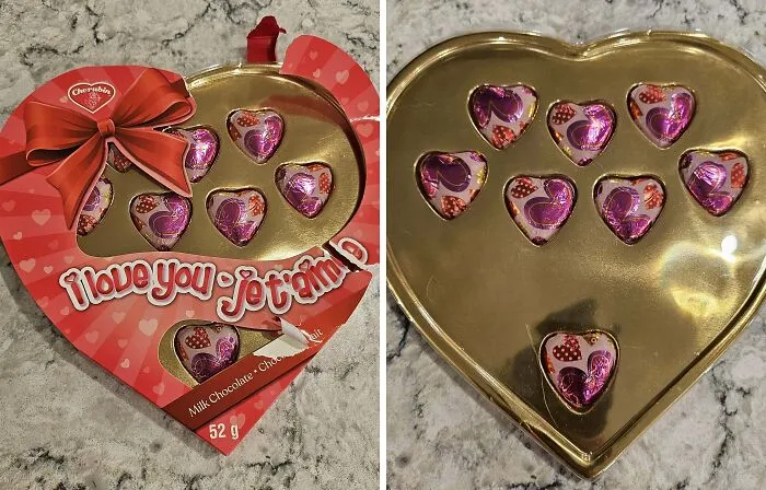 Box Of Chocolates Missing Row Hidden By Packaging