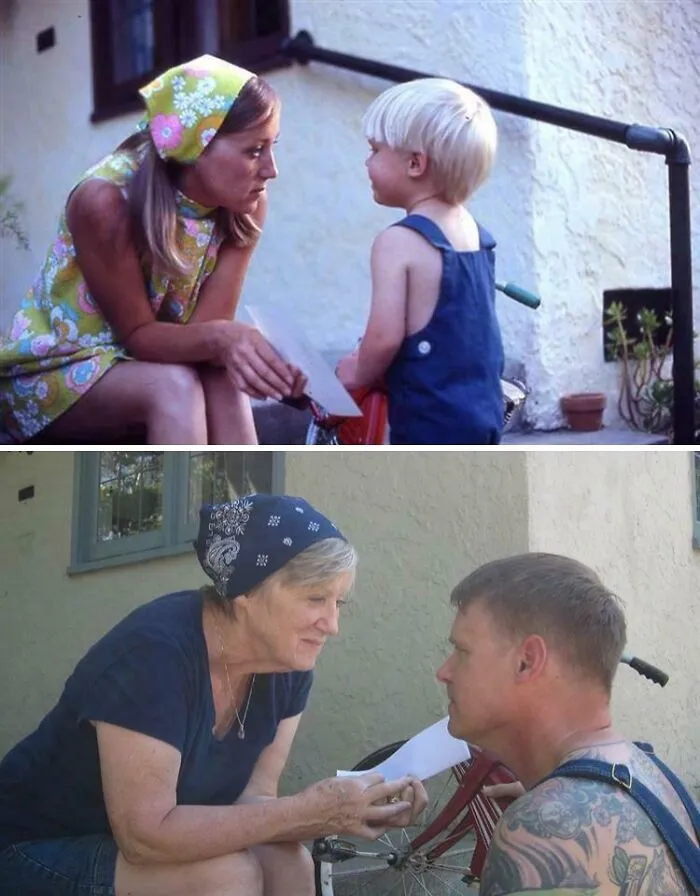 Me And Mom On The Front Porch: 1971 And 2019