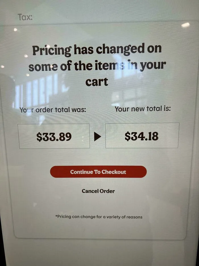 The Price Of My Burger King Meal Got More Expensive As I Was Checking Out